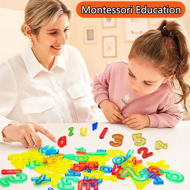 66Pcs Transparent Number & Letters Set With Storage Box
